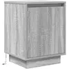 Vidaxl - Table de chevet avec lumières led sonoma gris 38x34x50 cm