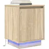 Vidaxl - Table de chevet avec lumières led chêne sonoma 38x34x50 cm