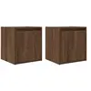 vidaXL Tables de chevet murales 2 pcs chêne marron 38x34x40 cm