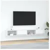 vidaXL Meubles TV 2 pcs blanc 100x31x25,5 cm bois d'ingénierie
