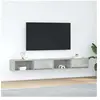 vidaXL Meubles TV 2 pcs gris béton 100x31x25,5 cm bois d'ingénierie