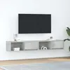 vidaXL Meubles TV 2 pcs gris béton 80x31x25,5 cm bois d'ingénierie