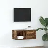 vidaXL Meuble TV chêne fumé 60x31x25,5 cm bois d'ingénierie