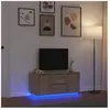 vidaXL Meuble TV avec lumières LED chêne sonoma 100x41x50 cm