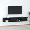 vidaXL Meuble TV 2 pcs chêne noir 80x31x25,5 cm bois d'ingénierie