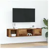 vidaXL Meubles TV 2 pcs vieux bois 60x31x25,5 cm bois d'ingénierie
