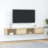 vidaXL Meubles TV 2 pcs chêne sonoma 80x31x25,5 cm bois d'ingénierie