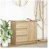 Vidaxl buffet avec tiroir chêne sonoma 71x35x65 cm bois d'ingénierie