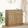 Vidaxl buffet avec tiroir chêne artisanal 80x34x76cm bois d'ingénierie