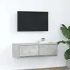 vidaXL Meuble TV gris béton 80x31x25,5 cm bois d'ingénierie