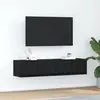 vidaXL Meubles TV 2 pcs chêne noir 60x31x25,5 cm bois d'ingénierie