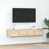 vidaXL Meubles TV 2 pcs chêne sonoma 60x31x25,5 cm bois d'ingénierie