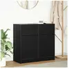 Vidaxl buffet avec tiroir chêne noir 80x34x76 cm bois d'ingénierie