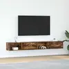 vidaXL Meubles TV 2 pcs chêne fumé 100x31x25,5 cm bois d'ingénierie