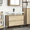 vidaXL Meuble salle de bain lavabo tiroirs chêne sonoma 90x34,5x60 cm