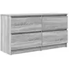 vidaXL Meuble TV Sonoma Gris 100x35x54 cm Bois d'ingénierie