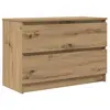 Meuble tv chêne artisanal 80x35x54 cm bois d'ingénierie Vidaxl