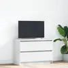 Meuble tv blanc 80x35x54 cm bois d'ingénierie - Vidaxl