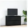 Vidaxl - Meuble tv noir 80x35x54 cm bois d'ingénierie