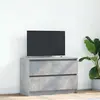 Vidaxl - Meuble tv gris béton 80x35x54 cm bois d'ingénierie