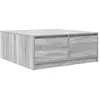 vidaXL Table basse avec tiroirs sonoma gris 100x100x40 cm
