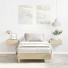 Vidaxl cadre de lit sans matelas chêne sonoma 75x190 cm