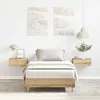 Cadre de lit sans matelas chêne artisanal 75x190 cm Vidaxl