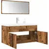 vidaXL Ensemble de meubles salle de bain 3 pcs bois d'ingénierie