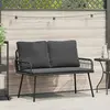 vidaXL Banc de jardin Noir 114x64x78 cm Poly Rattan