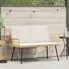 vidaXL Banc de jardin Naturel 114x64x78 cm Poly Rattan