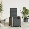 vidaXL Chaise de Jardin Inclinable Gris