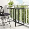 Table de jardin pliante noir 90 x 51 x 75 cm polyrotin Vidaxl