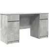 vidaXL Bureau en béton gris 140x49x76 cm en bois d'ingénierie