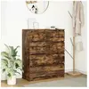 Vidaxl buffet chêne fumé 80x35x99 cm bois d'ingénierie