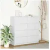 vidaXL Buffet blanc 100x35x99 cm bois d'ingénierie