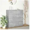 Vidaxl buffet gris béton 100x35x99 cm bois d'ingénierie