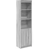 Vidaxl buffet haut sonoma gris 50x35x180 cm bois d'ingénierie