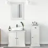 vidaXL Ensemble de mobilier de salle de bain 3 pcs Blanc antique