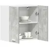 Armoire murale cuisine gris béton 60x31x60 cm bois d'ingénierie Vidaxl