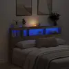 vidaXL Armoire tête de lit avec LED chêne artisanal 180x17x102 cm