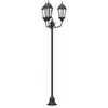 vidaXL Poteau de lumière de jardin vidaXL 3 lampes E27 Bronze 220 cm A...