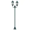 vidaXL Lampadaire de jardin  à 2 lampes E27 Vert 220 cm en aluminium