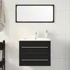 vidaXL Meuble de salle de bain avec lavabo chêne noir 60x38,5x48 cm