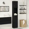 vidaXL Armoire de salle de bain chêne noir 32x25,5x190 cm