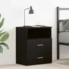 vidaXL Table De Nuit Vidaxl Noir Chêne 50x32x60cm En Bois D'ingénierie
