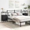 vidaXL Meubles de chevet 2 pcs Chêne noir 41x31x80 cm Bois d ingénierie