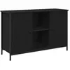 Vidaxl - Cabinet Tv Chêne Noir 101x35x65 Cm Bois D'Ingénierie Et Acier