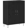 vidaXL Buffet Vidaxl Noir Chêne 69,5x34x90 Cm Bois D'ingénierie