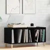 vidaXL Meuble à vinyles Chêne noir 100 x 38 x 48 cm Bois d'ingénierie
