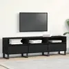 vidaXL Meuble Tv Vidaxl Noir Chêne 150x30x44,5 Cm Bois D'ingénierie